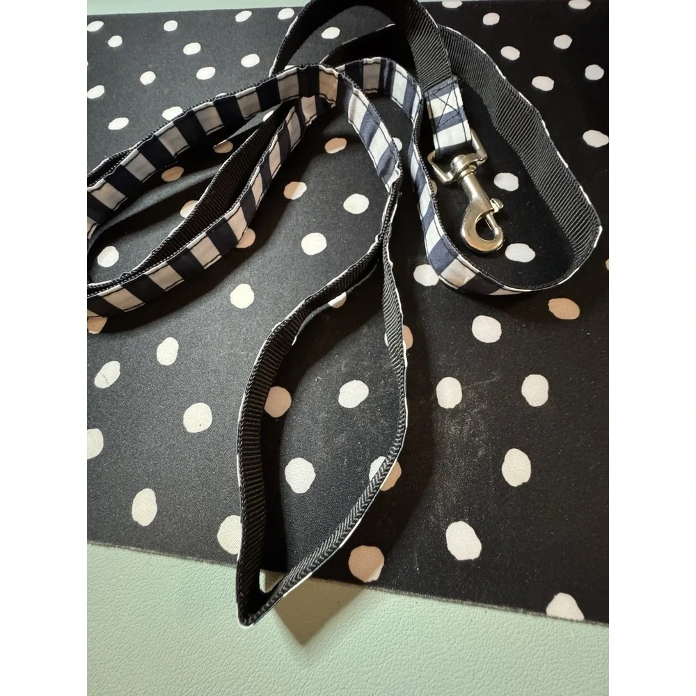 Navy Blue and White Striped Nautical SMALL Dog Outfit Leash Reflective Snaps XL